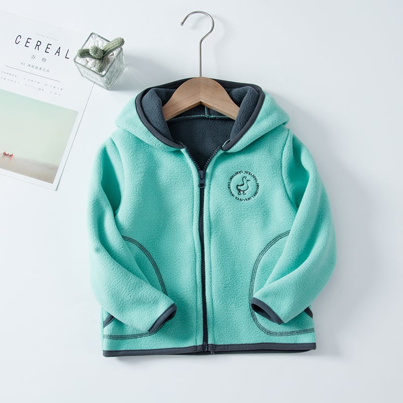 Kids' Hooded Polar Fleece Cardigan Set