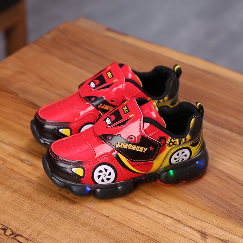 Kids' LED Flashing Running Shoes – Waterproof Trainers