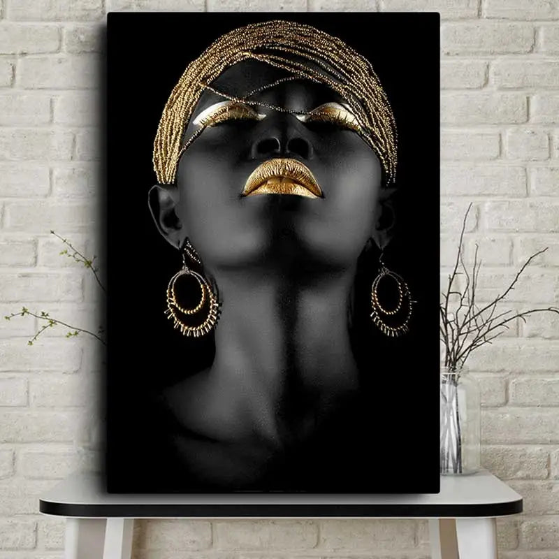 Schwarzes Kunstleinwandbild-Poster für Wohnzimmerdeko