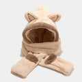 Faux Fur Cat Ear Hat with Scarf and Mittens