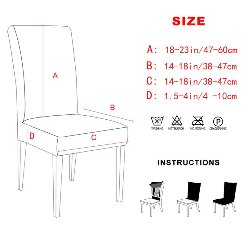 Geometric Stretch Chair Cover