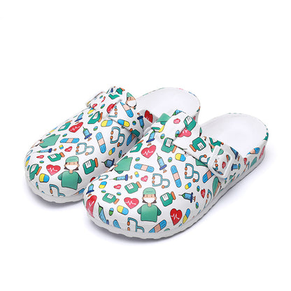 Women's Cartoon Nurse Shoes | Lightweight EVA Clogs