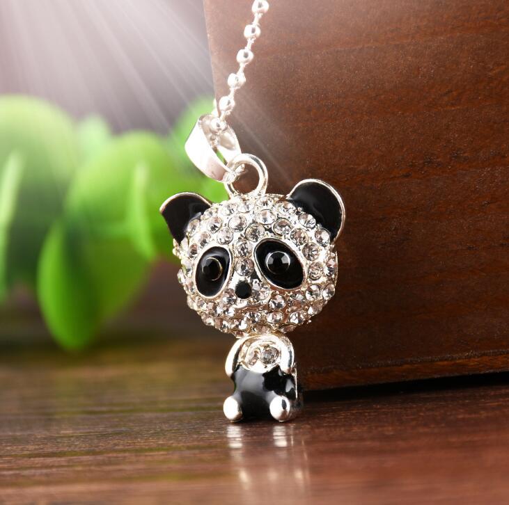 Layered Panda Pendant Necklace