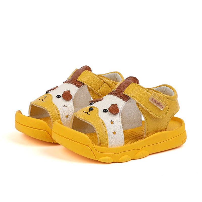 Toddler Girls' Soft-Soled Leather Sandals