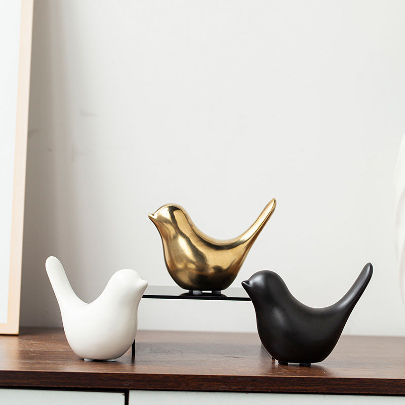 Abstract Ceramic Bird Ornament