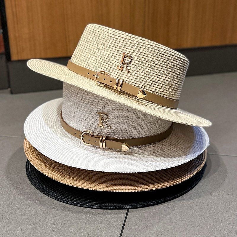 Women's Rhinestone Straw Sun Hat