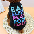 Hunde-Polyester-T-Shirt | Stylisches Haustier-Top | Schwarz | XS–3XL