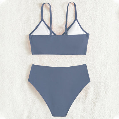 Girls' UV Protection Cartoon Bikini Swimsuit