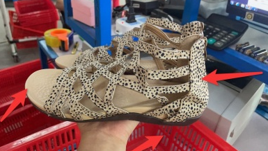 Women's Cross-Strap Peep-Toe Wedge Sandals