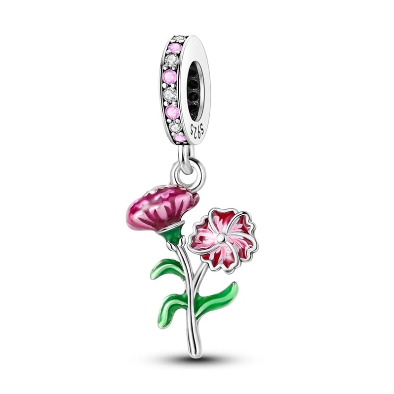 925er Sterling Silber Nelken-Anhänger – Armband-Anhänger
