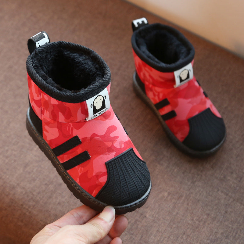 Kids' Camouflage Soft Sole Snow Boots