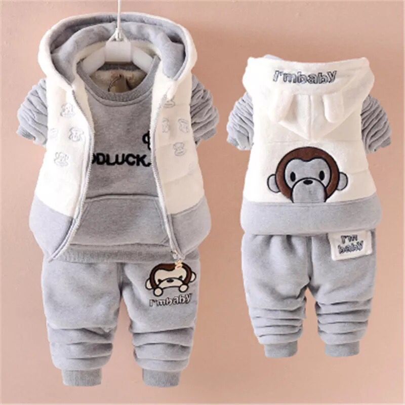 Kids’ Hooded Three-Piece Outfit Set