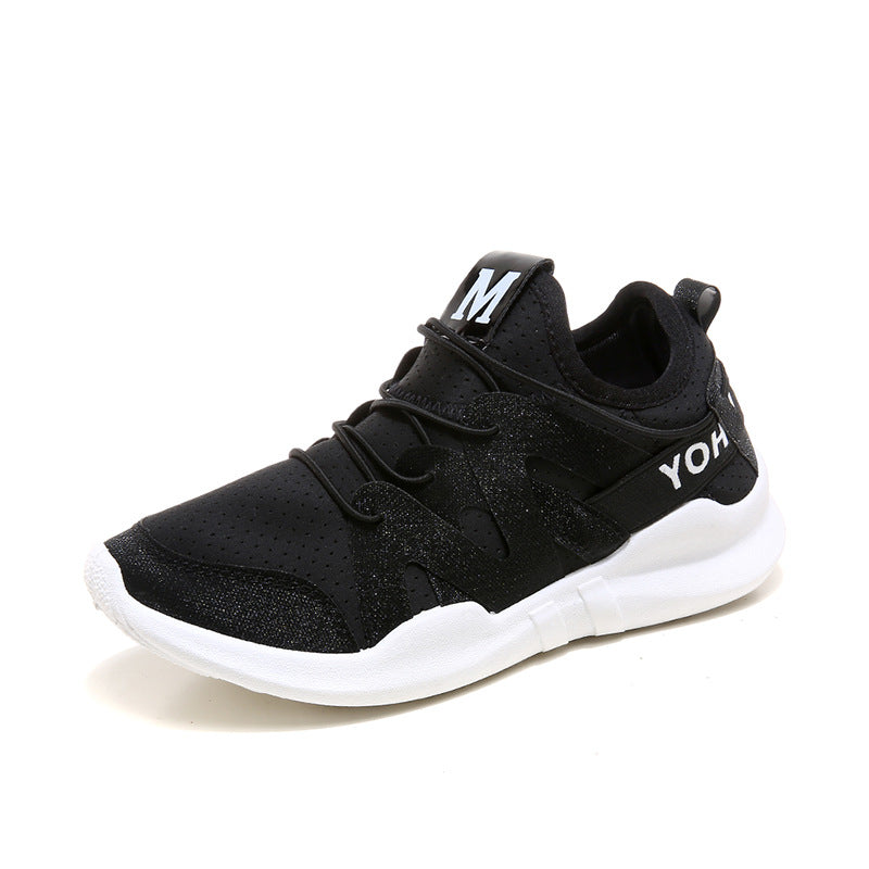 Baskets de sport pour femme en cuir PU avec semelle en caoutchouc