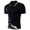 Printed Collar Short Sleeve T-Shirt