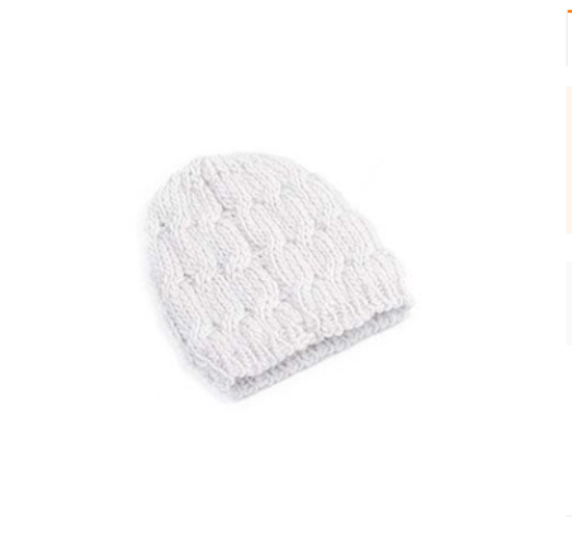 Women's Knitted Pompom Beanie | Pineapple & Cable Knit