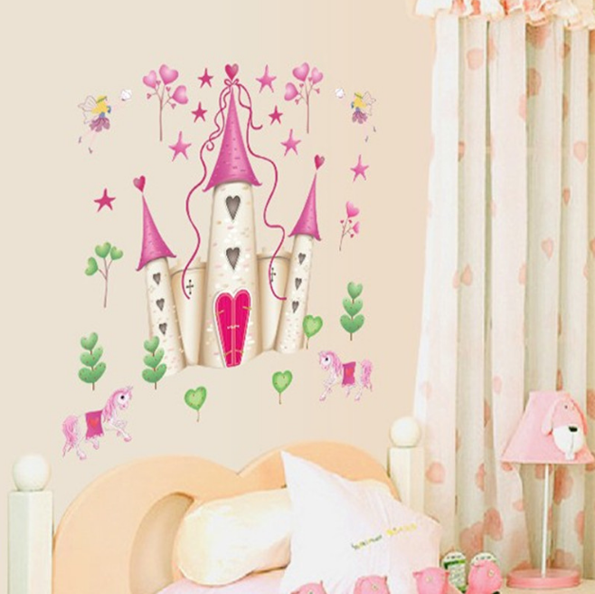 Märchenschloss Wandsticker – Kinderzimmer Deko