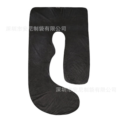J-Shaped Pregnancy Pillow with Crystal Velvet Cover