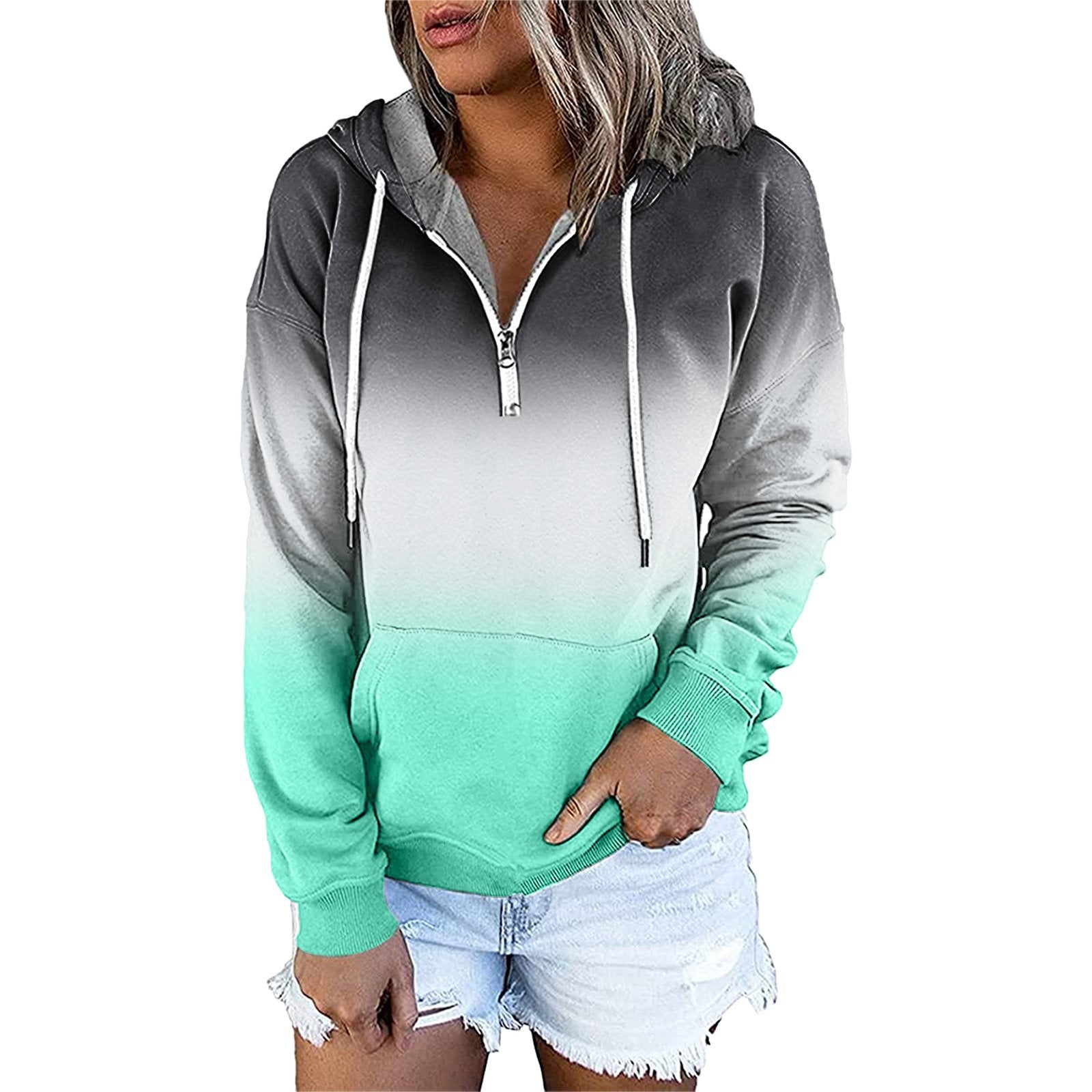 Sweat-shirt à capuche et cordon de serrage pour femme à manches longues – Coupe ample, 7 couleurs | S–2XL