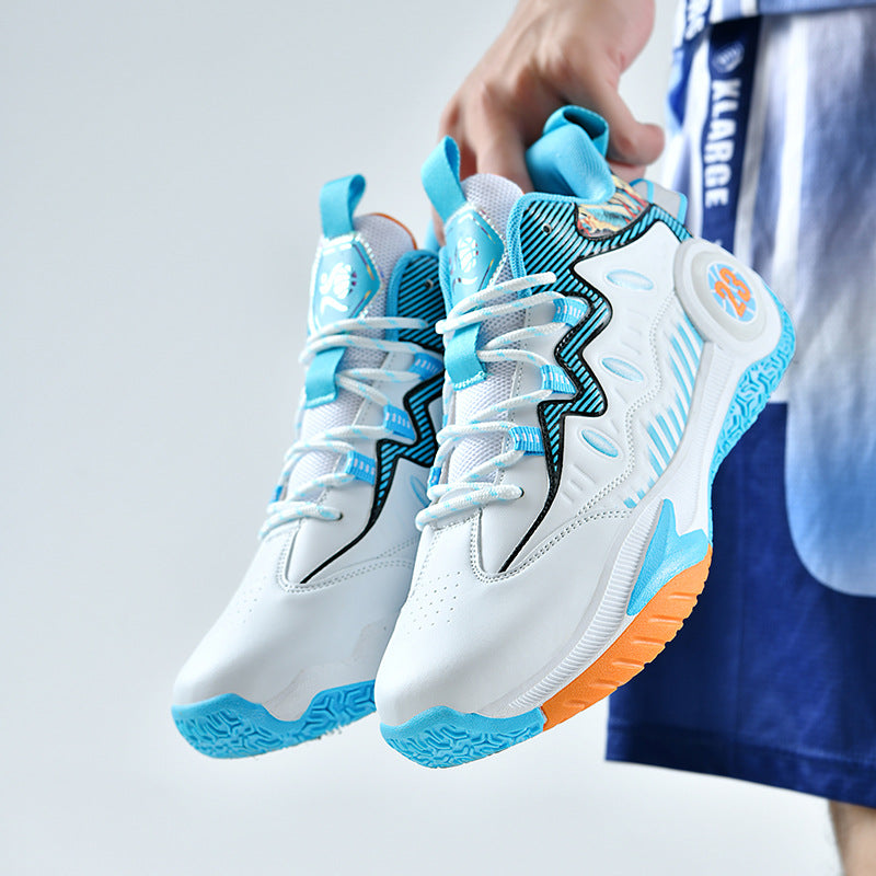 Men's High-Top Basketball Shoes – Breathable Mesh & Rubber Sole, Autumn/Winter