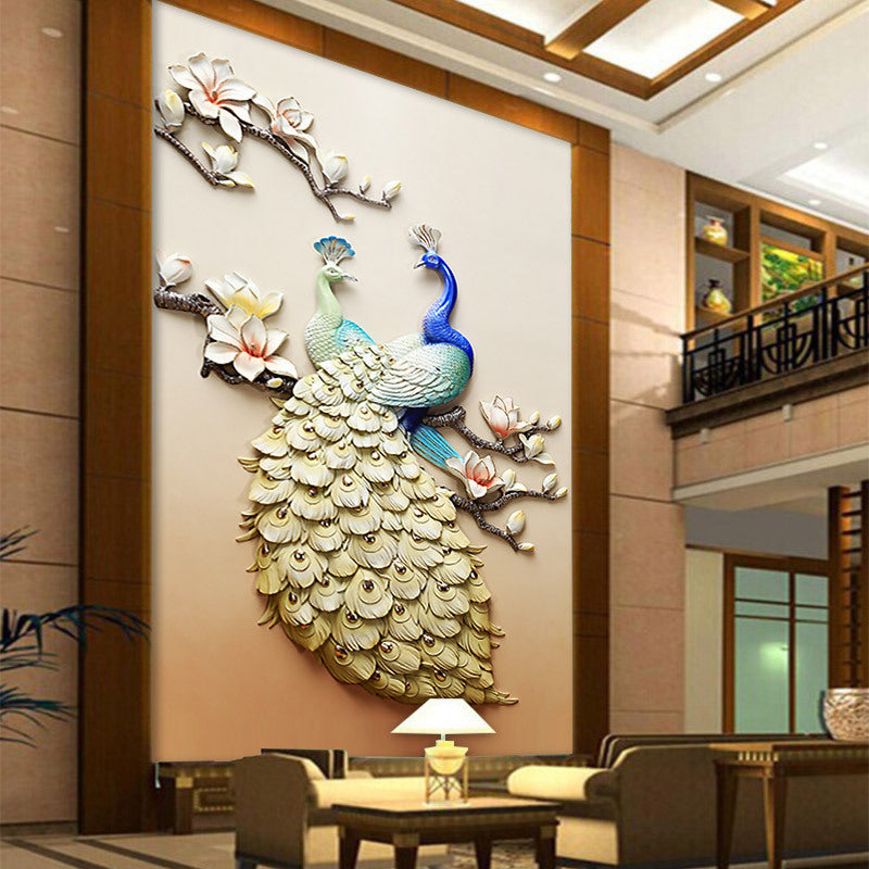 5D Diamond Painting Pfau für Wohnzimmer-Dekoration