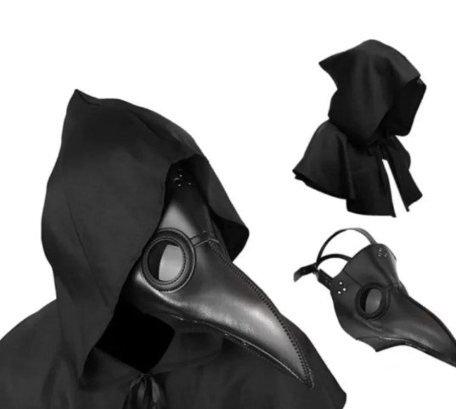 Plague Doctor Beak Mask, 2-Piece Set