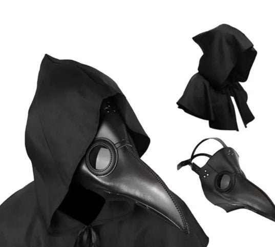 Plague Doctor Beak Mask, 2-Piece Set