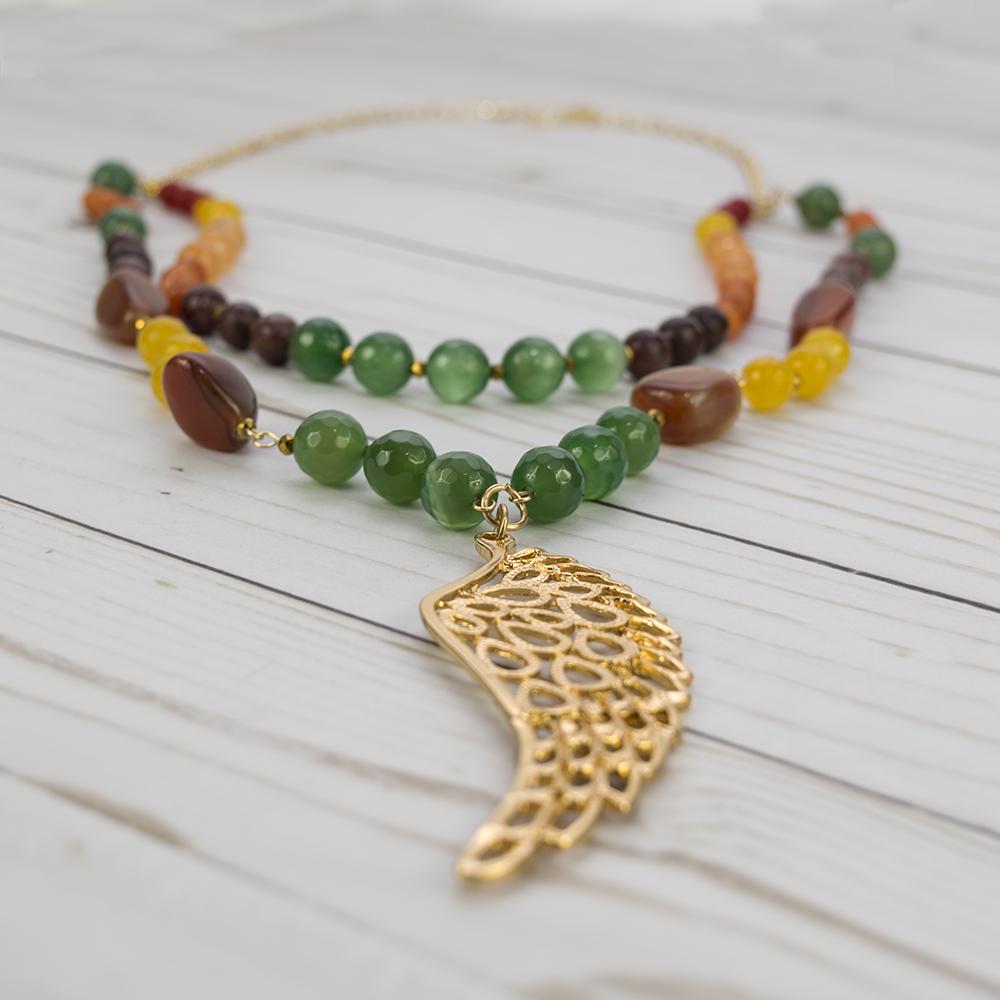 Two-Strand Natural Stone Necklace