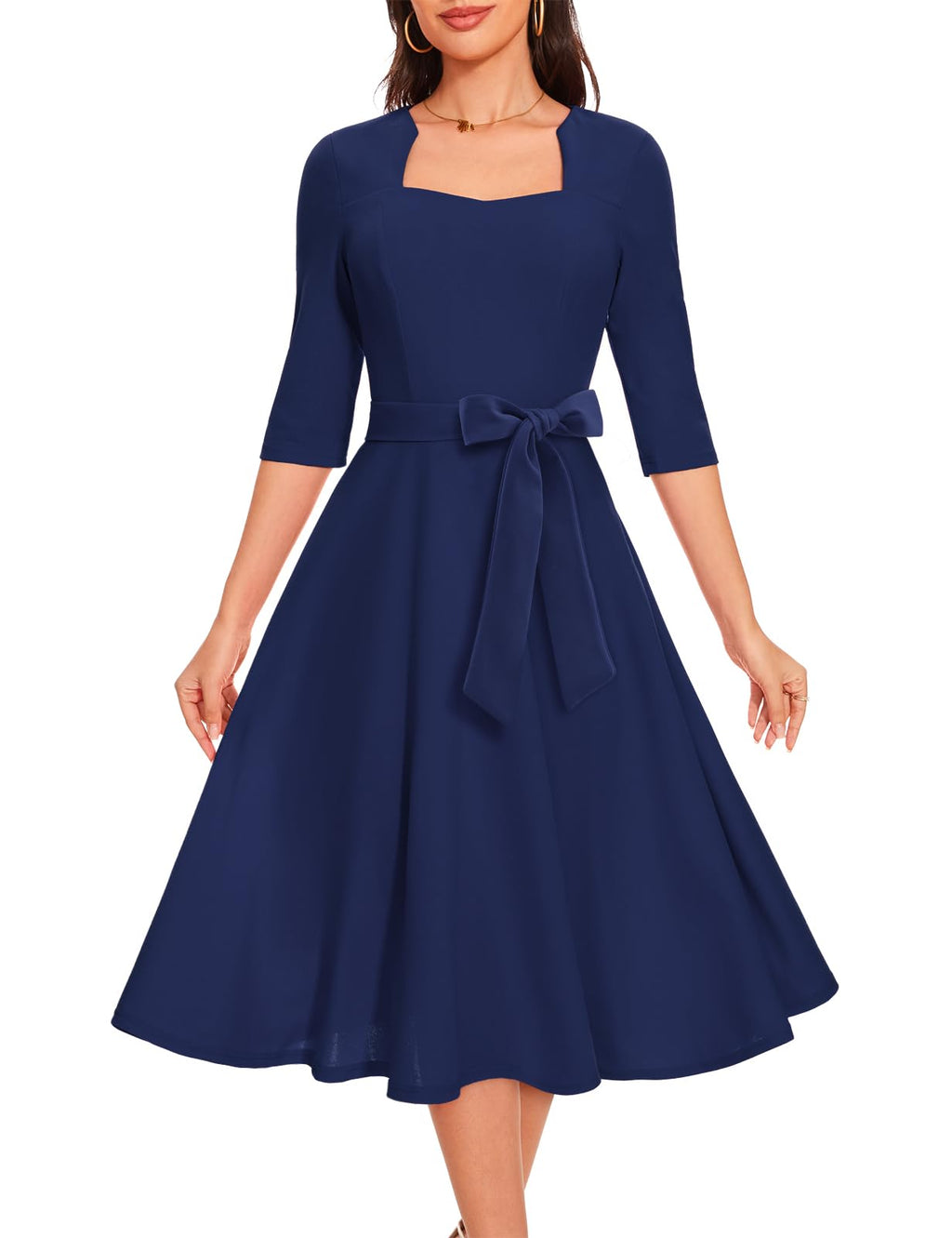 Damen Cocktailkleid in großen Größen – elegantes A-Linien-Hochzeitsgastkleid