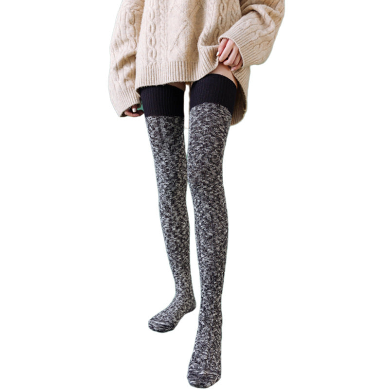 Women's Knee-High Cotton Socks – Warm & Slim Fit