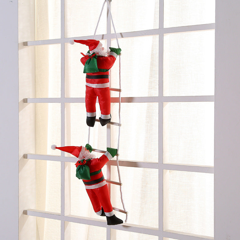 Climbing Santa Ladder Decoration – Christmas Window & Wall Prop