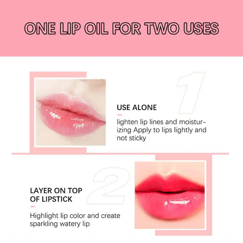 5-Shade Plumping Lip Oil – Hydrating Coconut Oil Lip Gloss