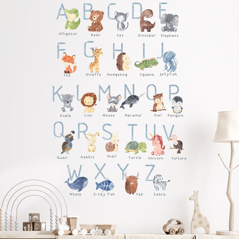 Tier-Buchstaben-Wandtattoo für die Dekoration des Kinderzimmers