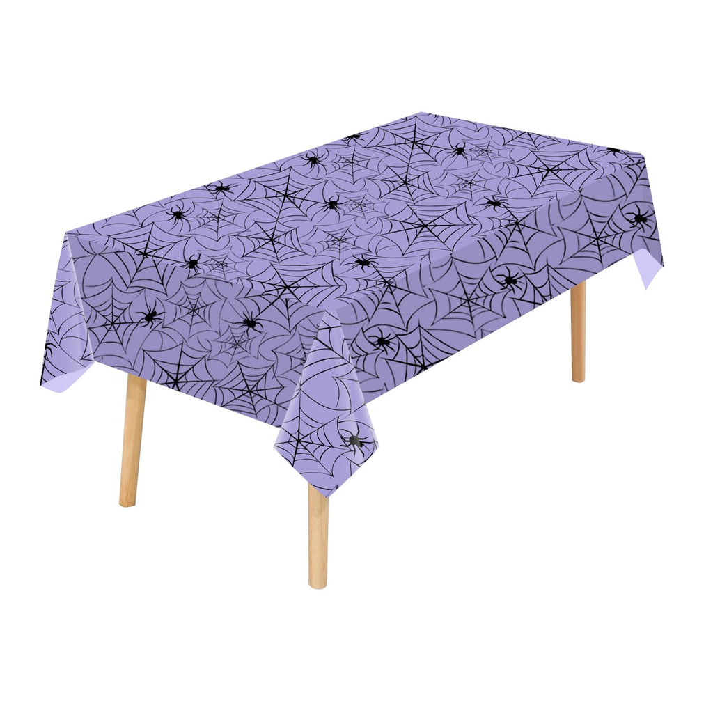 CXPSINC Purple Spiderweb Tablecloths, 4-Pack