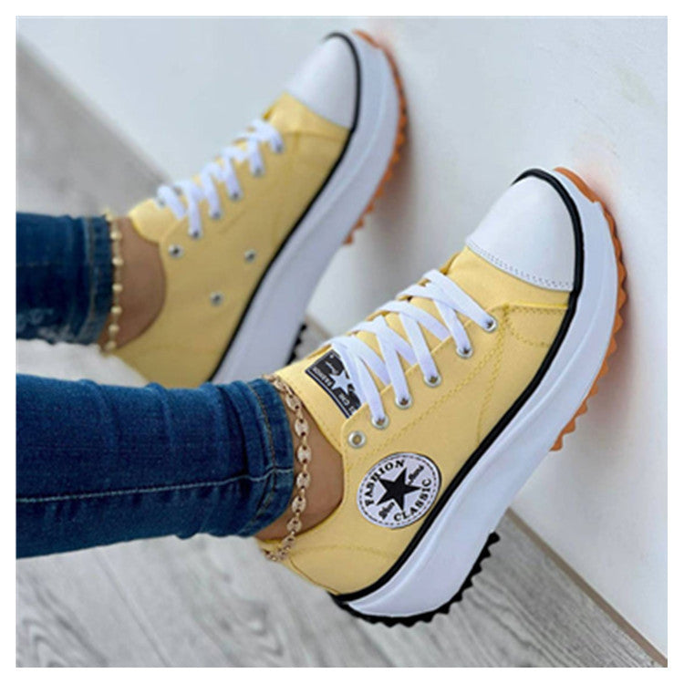 Atmungsaktive High-Top Segeltuchschuhe für Damen – T-Riemen Spitze Zehenpartie Freizeitsneaker