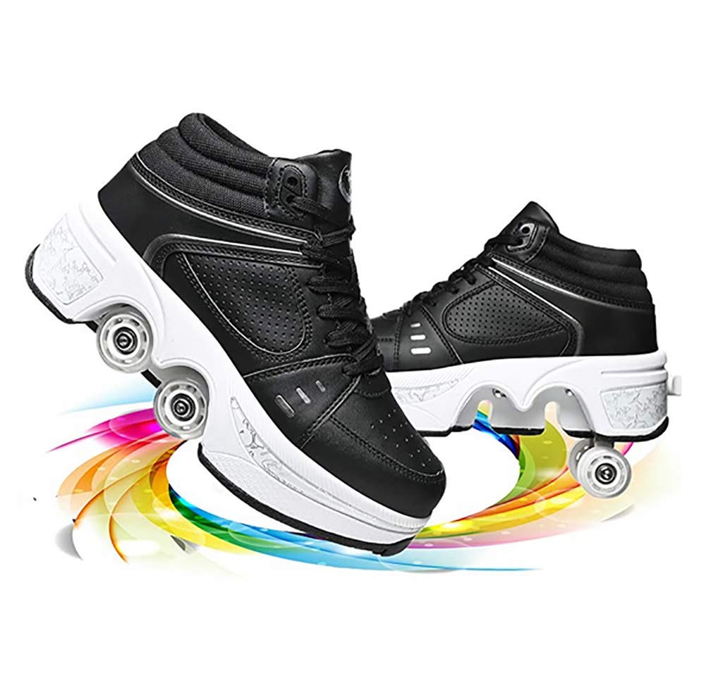 Invisible Wheel Roller Skate Shoes – 2-in-1 Removable Pulley Parkour Shoes
