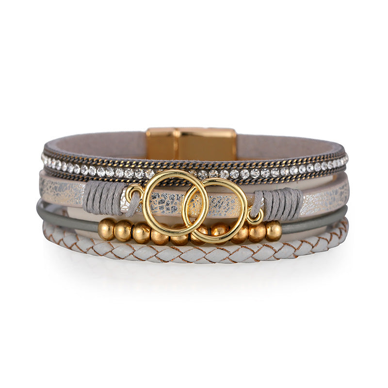 Women’s Leather Bracelet, Five Styles