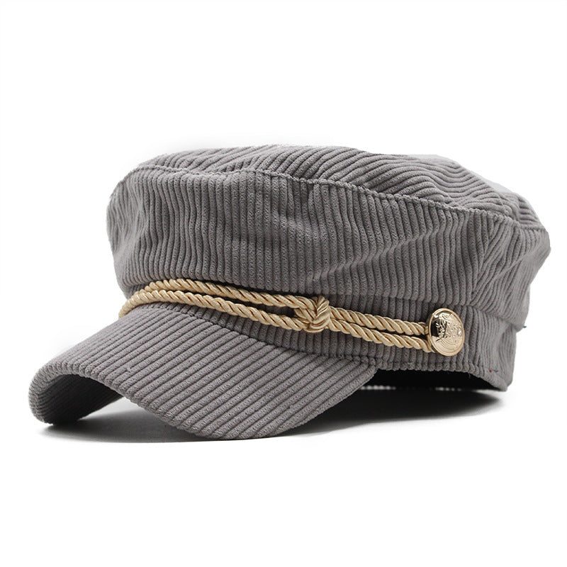 Unisex Corduroy Octagonal Cap