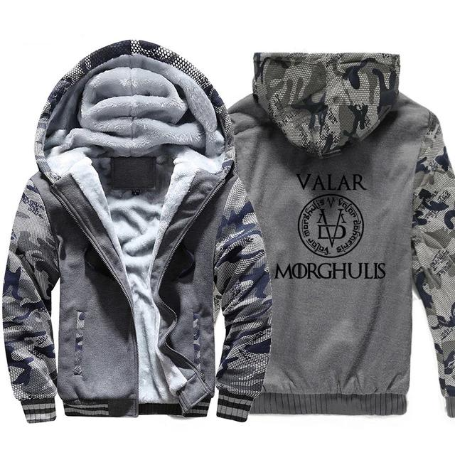 Fleece-Lined Camouflage Zip Hoodie