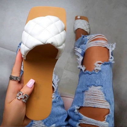Women's Square Toe Flat Sandals