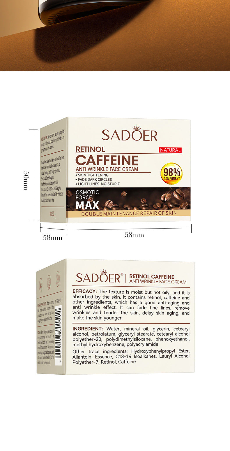 Retinol & Caffeine Anti-Wrinkle Cream – Firming, Brightening & Age-Defying