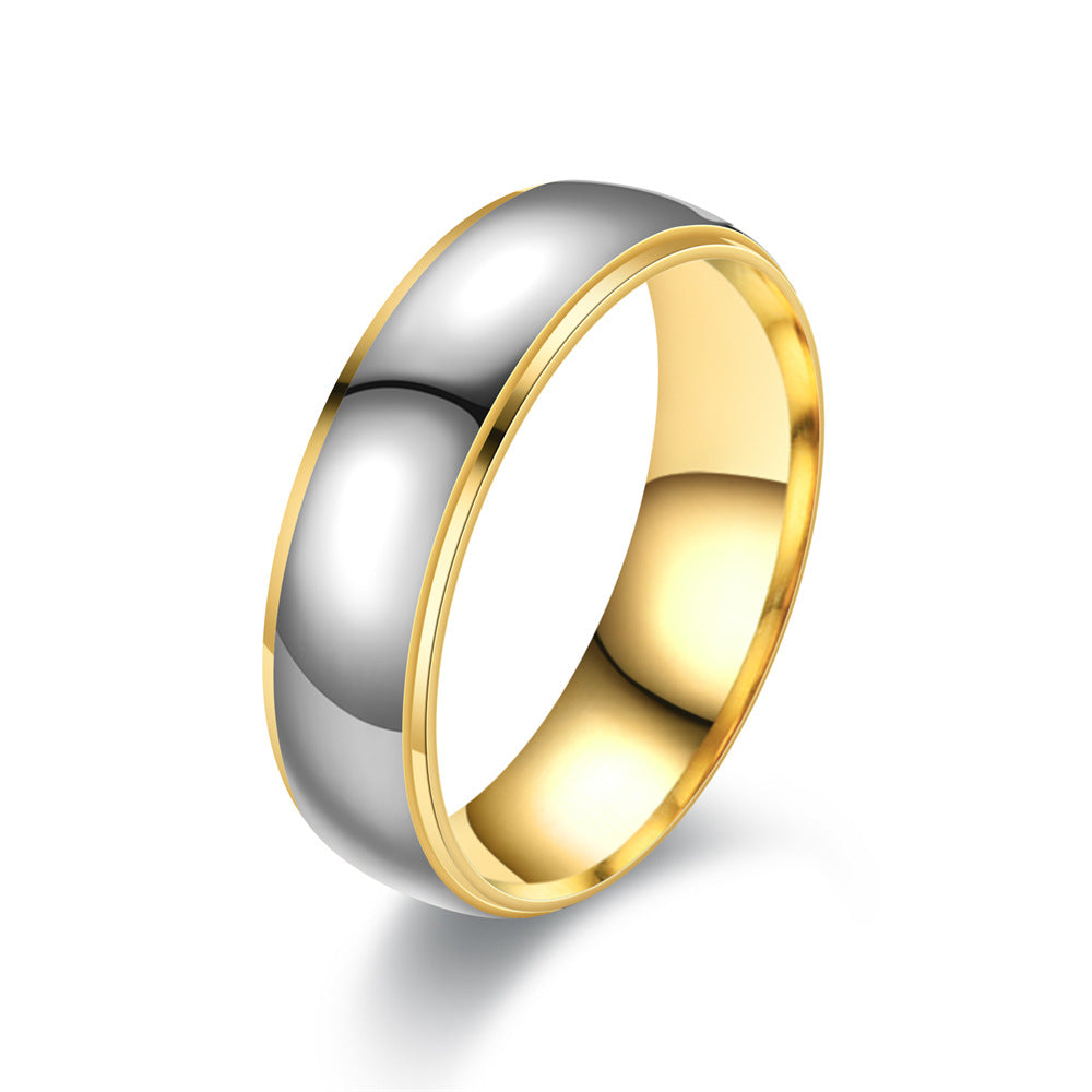Two-Tone Curved Band Ring