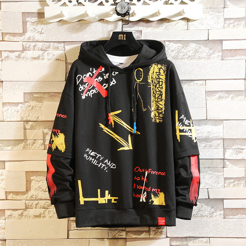 Men's Printed Pullover Hoodie