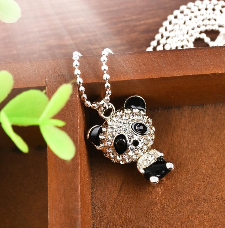 Layered Panda Pendant Necklace