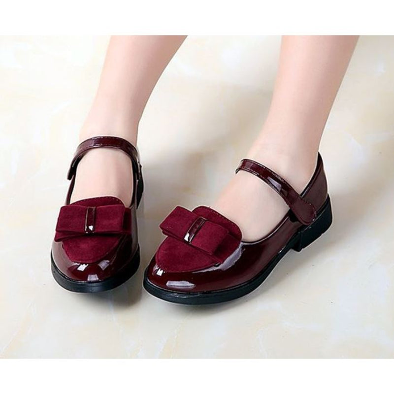 Girls' Leather Princess Sneakers for School
