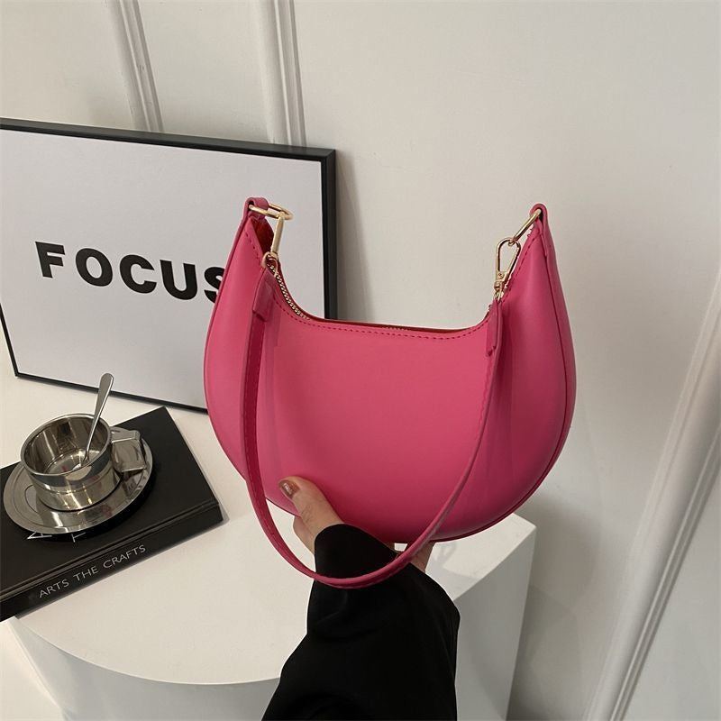 Women’s Textured Crescent Shoulder Bag