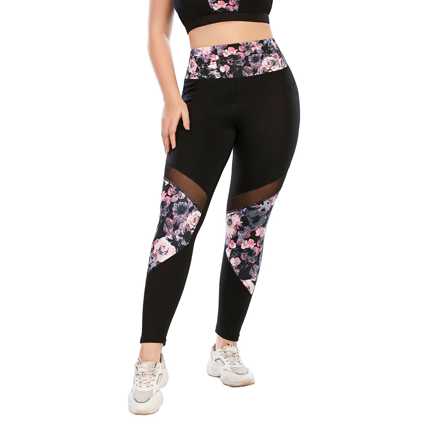 Women's Plus Size Yoga Set — Sports Bra, Top & Pants