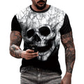 Eciodci Men's Skull Print Halloween T-Shirt