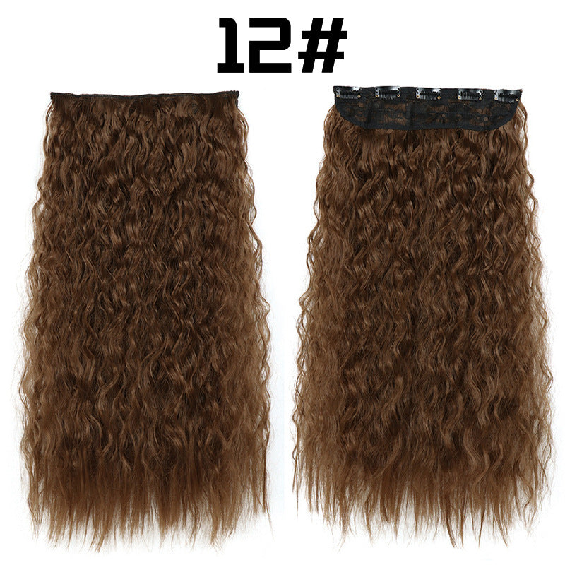 22-Inch Long Curly Synthetic Hair Extensions – Bulk Braiding Hair for Natural Styles