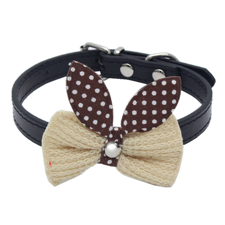 Knitted Bow Pet Collar