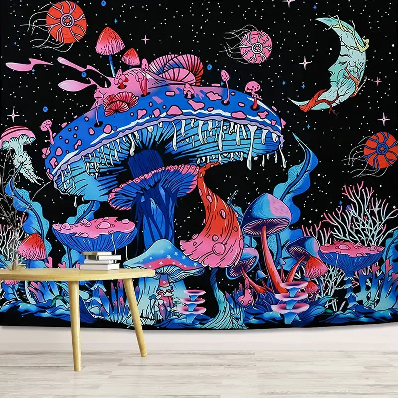 Pilz-Wandbehang mit Sternenhimmel für Raumdekoration 152x200cm
